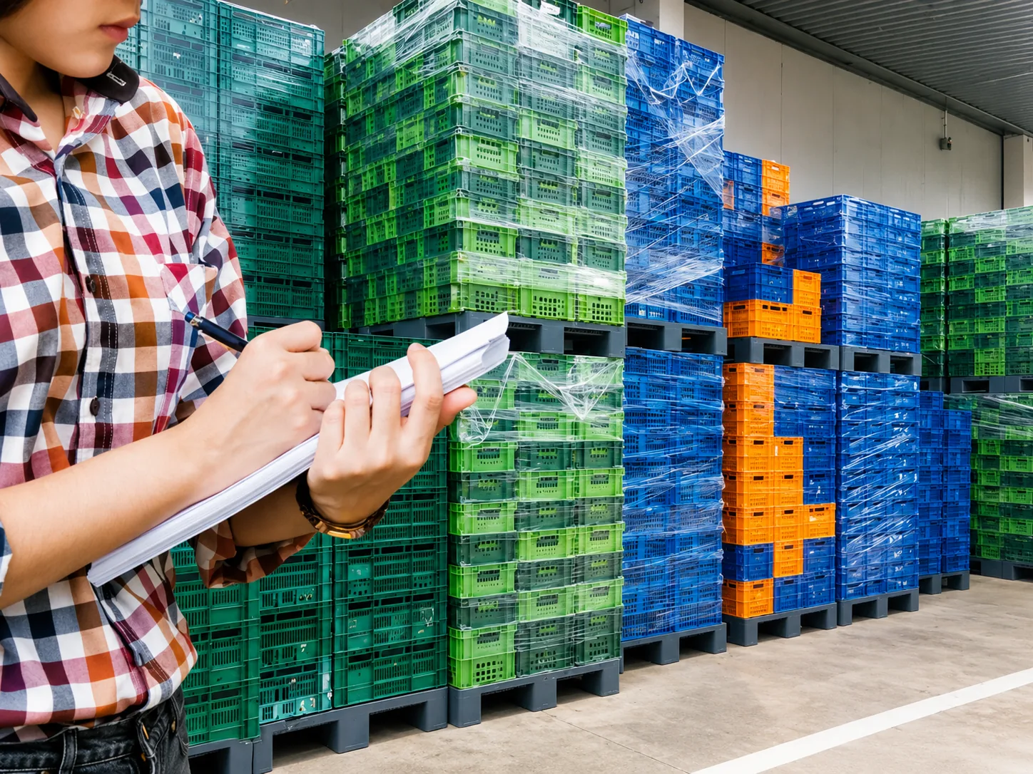 Plastic tray products used in warehouse material handling